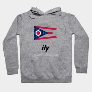 Ohio • ily (i love you) Flag Hoodie